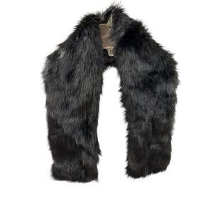 👗 2/$30 👗Unreal Fur Black Faux Fur Scarf Wrap 100% Modacrylic & Polyester